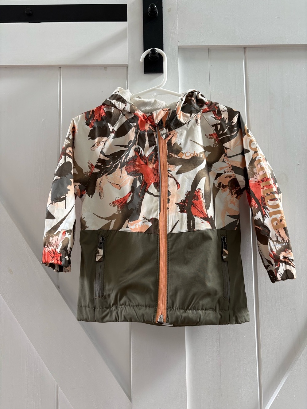 Columbia Toddler 2T Omni-Shield Floral Colorblock Hooded Rain Jacket